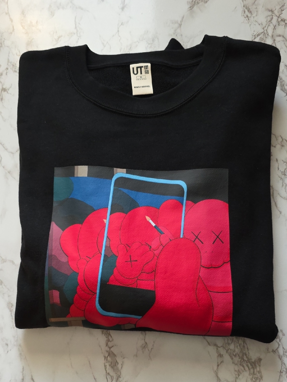 Uniqlo UT Kaws x Andy Warhol crewneck sweatshirt sz XL
